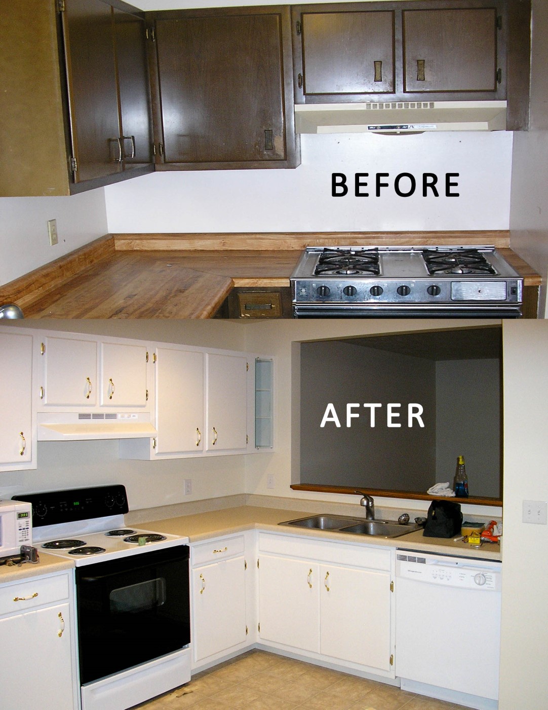 Kitchen Cabinet Remodel Before and After - View 2